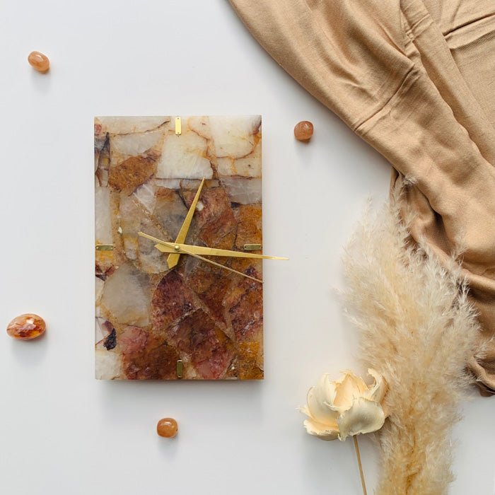 Fire Quartz Rectangle Wall Clock