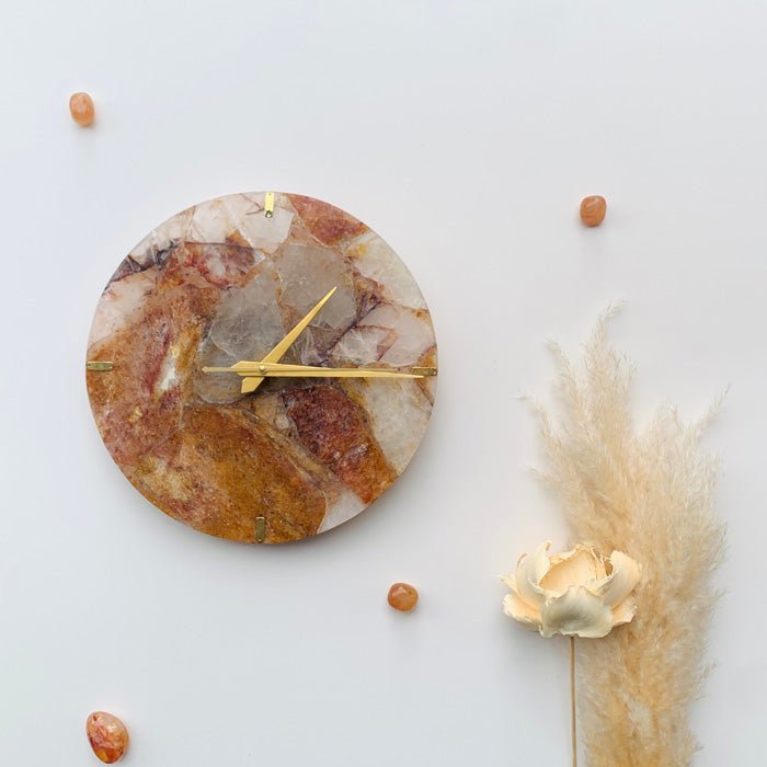 Fire Quartz Round Wall Clock