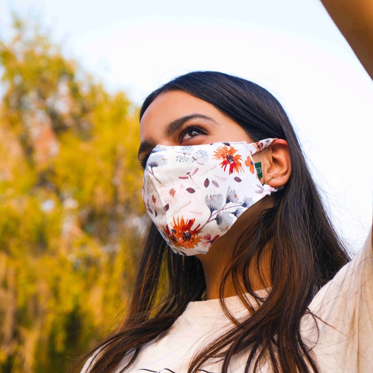 Floral Bamboo Face Mask