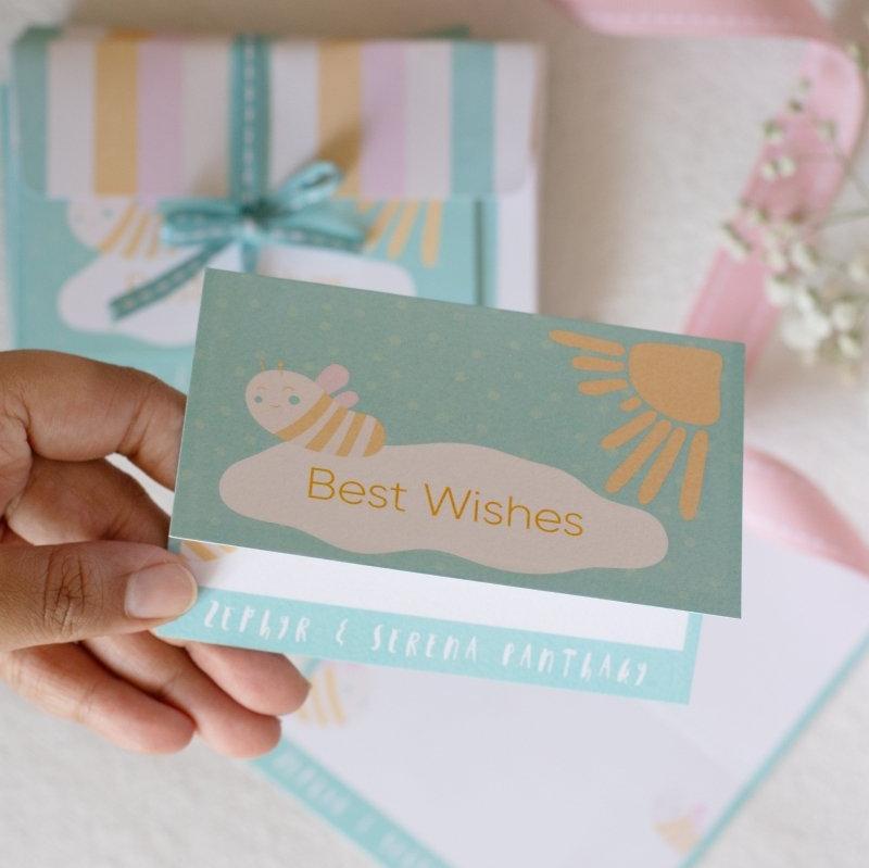 Foldable Gift Cards with Envelopes - Bee Yourself- Pastel