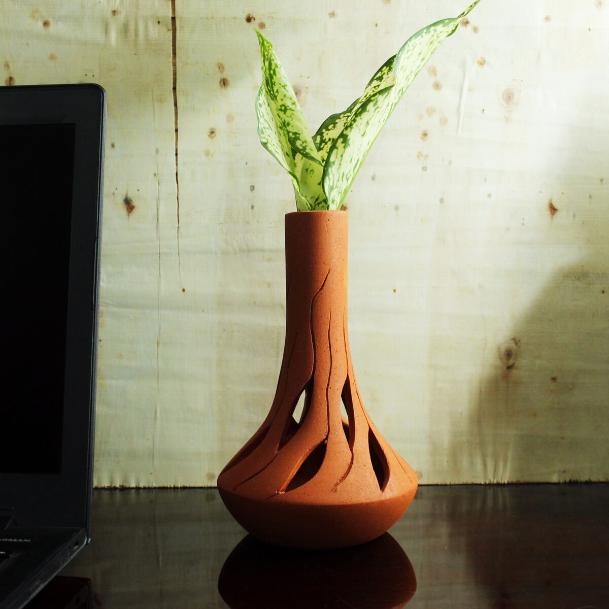 Fountain Cut Profiled Terracotta Flower Vase