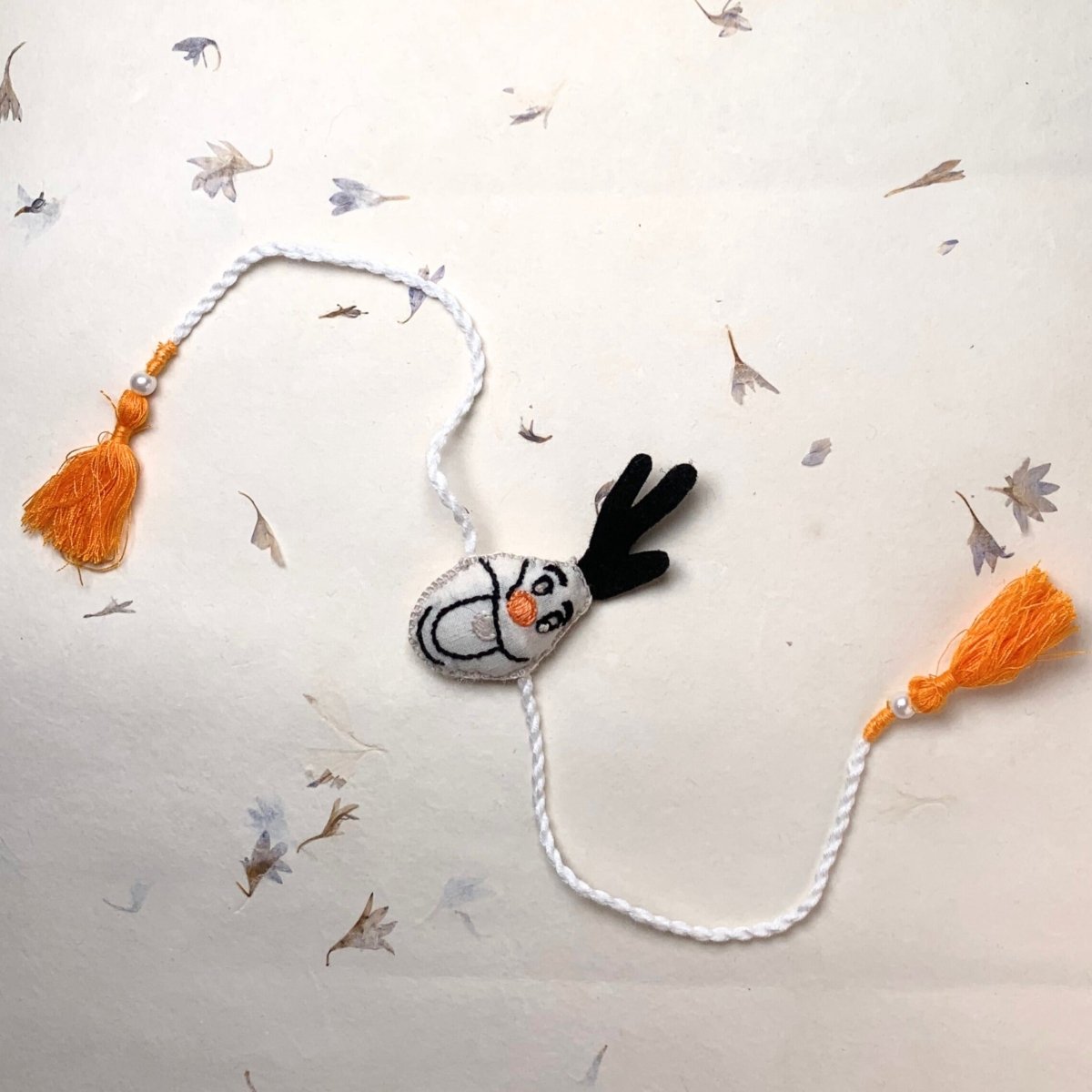 Frozen Fun: Reusable Olaf Shaped Eco-friendly Kids Rakhi with Keychain String