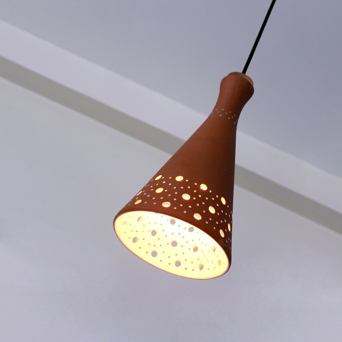 Fun XL1 Handmade Terracotta Ceiling Light- Linea Design