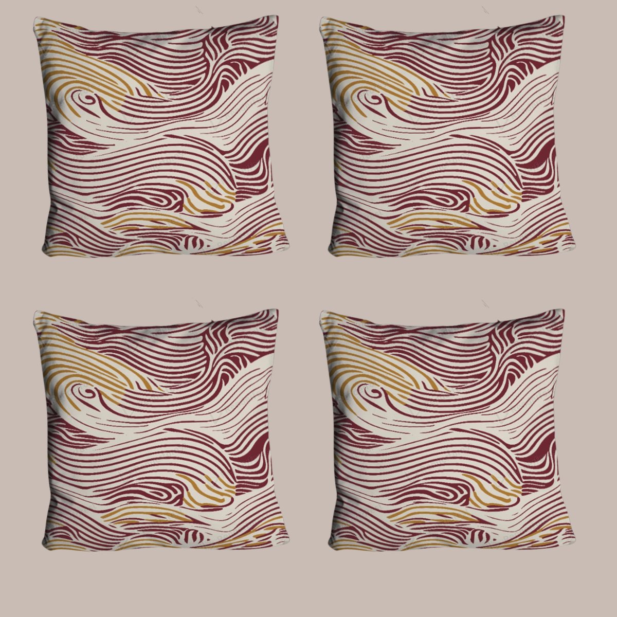Geometric Lines - Recycled Polycotton Cushion Covers- Pack of 4
