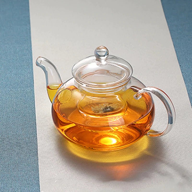 Victorian Glass Kettle and Assam Ginger Tea Gift Box