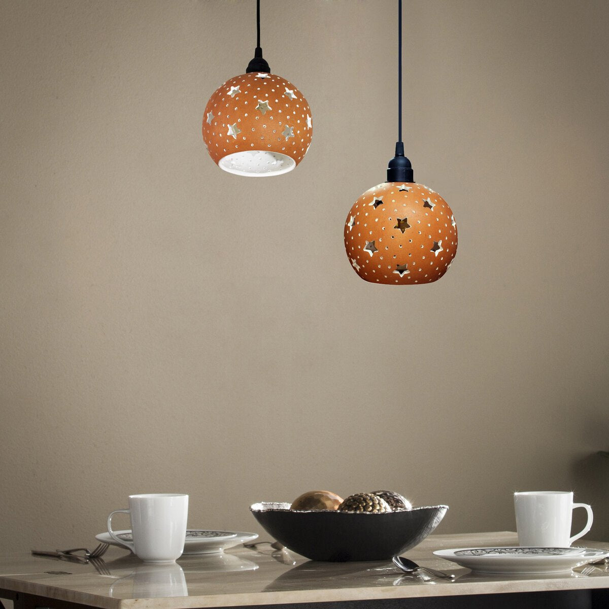 GLO-L STAR Handmade Terracotta Ceiling Light