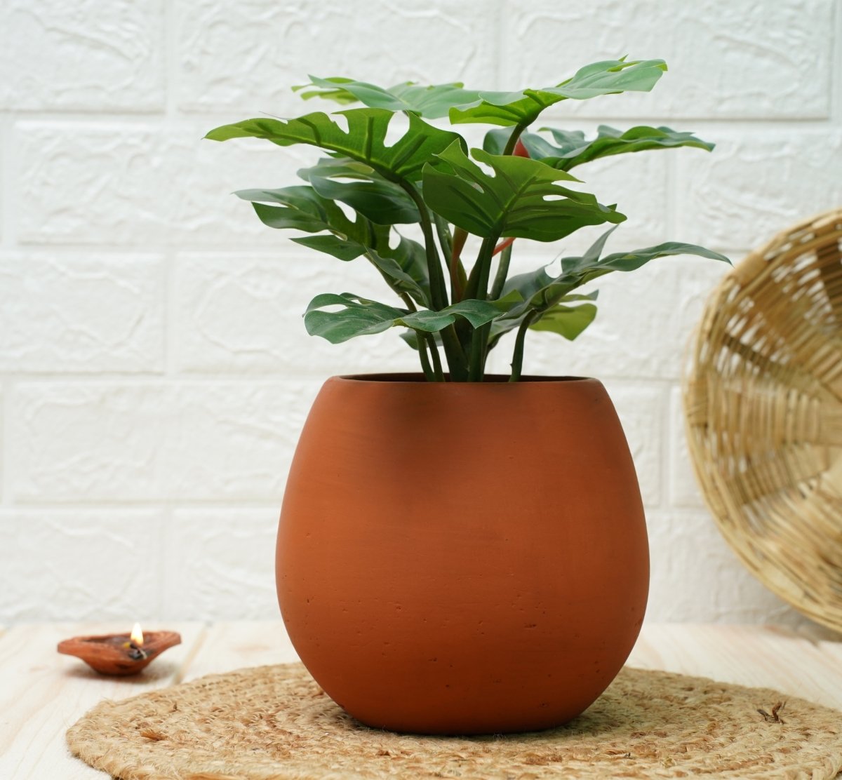 Terracotta Pots, Clay Pots For Plants - (Half Lantern - Pack1)