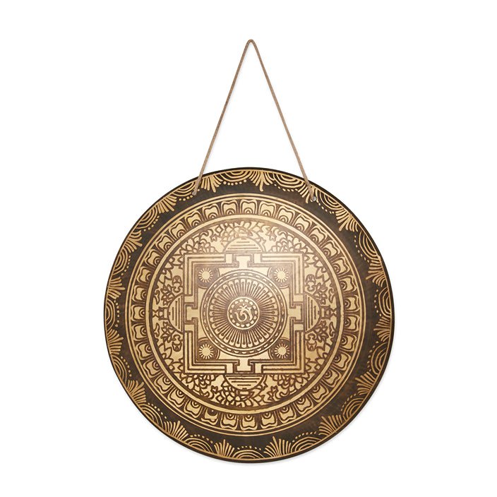 Gong-Etched- Mandala- 22inches