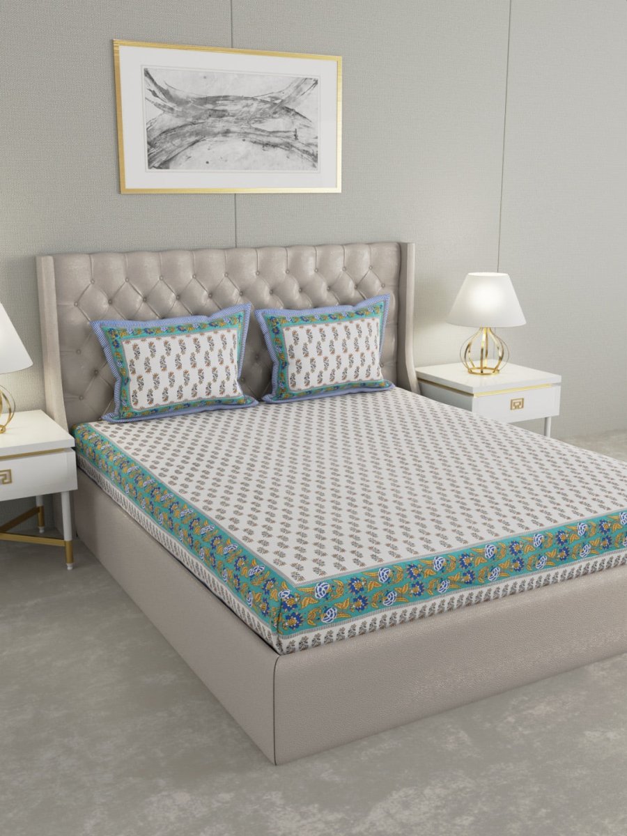 Hand Block Print Pure Cotton King Size Bedding Set