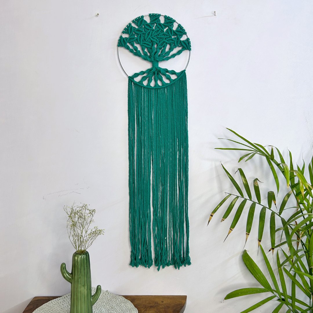 Green Macrame Tree of Life