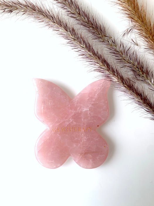 Gua Sha Butterfly - Rose Quartz