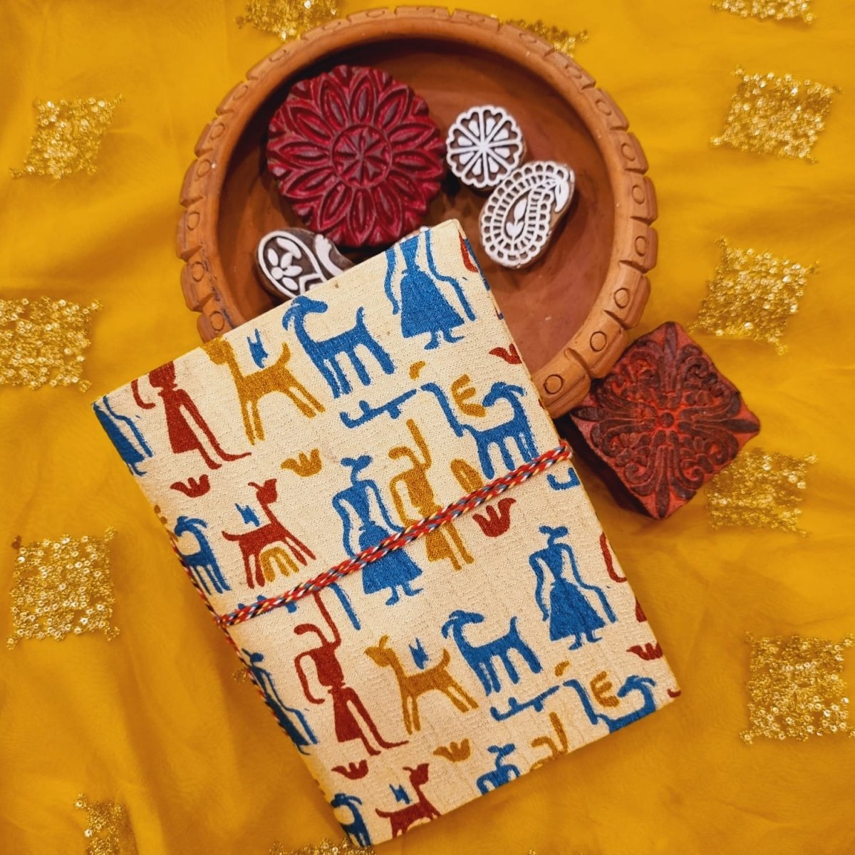 Haathi Ghora - Upcycled Handloom Fabric Journal-Doori