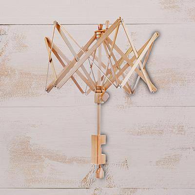 Wooden Hand Operated Knitting Umbrella Swift Yarn Winder Holder