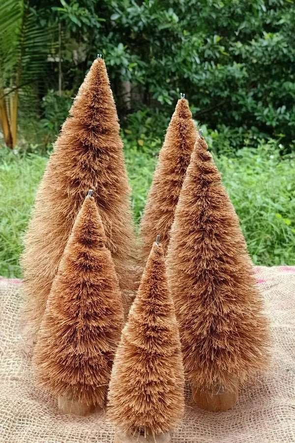 Handcrafted Coir Christmas Tree - 20 CM