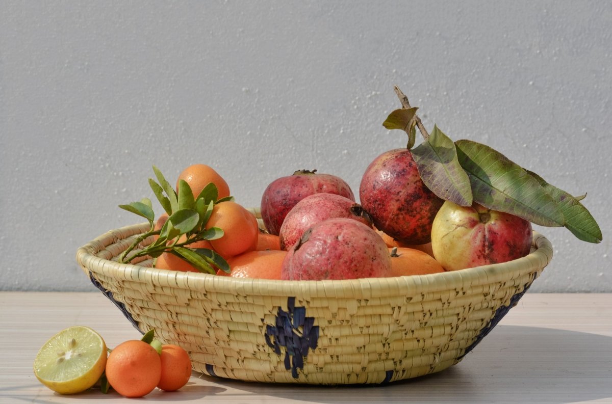 Handcrafted & Eco Friendly Moonj grass fruit basket