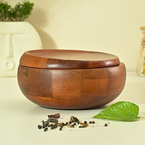 Handcrafted Rhythm Masala Box | Made with Mango Wood