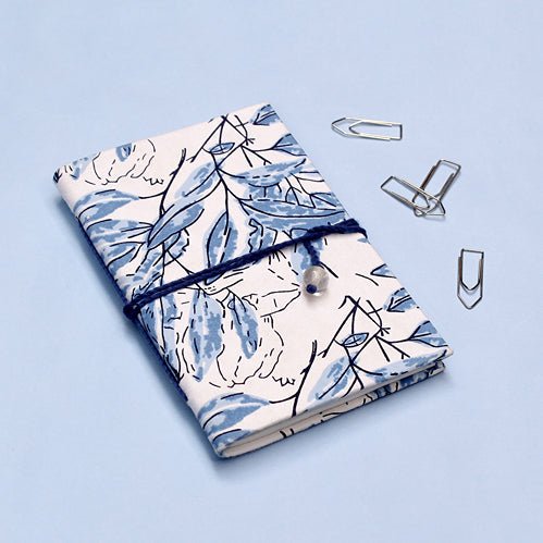 Handmade Azure Leaf Pocket Diary