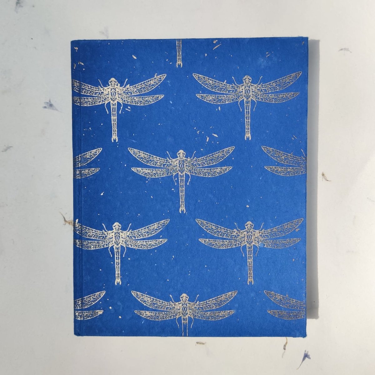 Handmade Paper Hardcover Notebook | Dragonfly