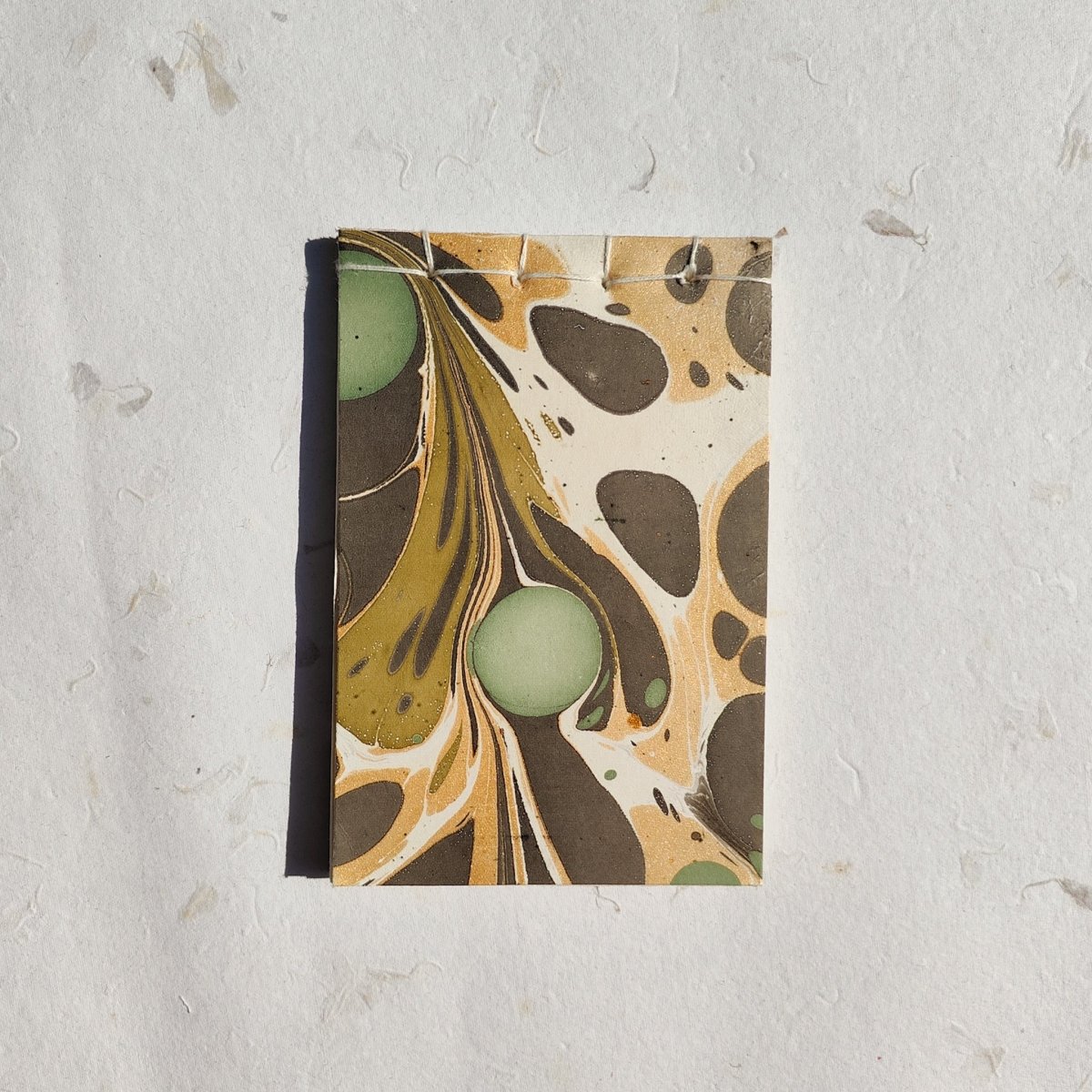 Handmade Paper Notepad | Brown Marbel