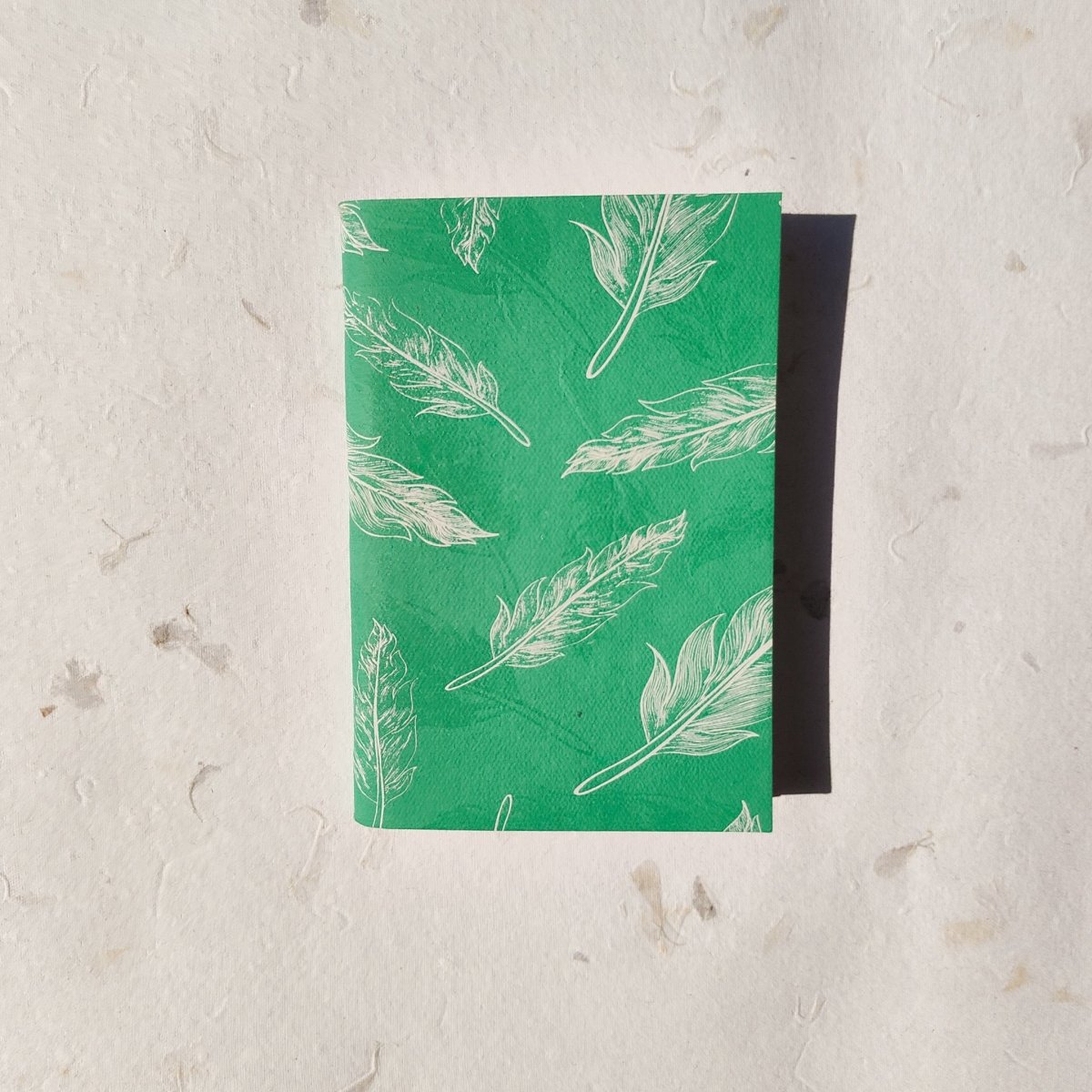 Handmade Paper Pocket Notebook | Feather