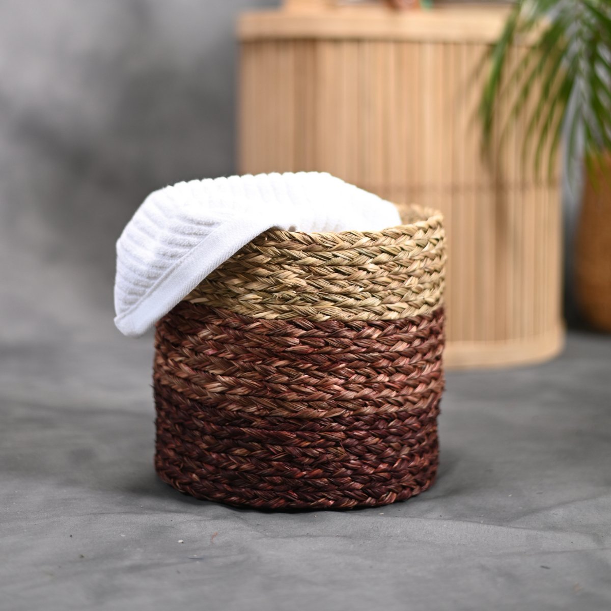 Handmade Sabai Grass Planter - Brown