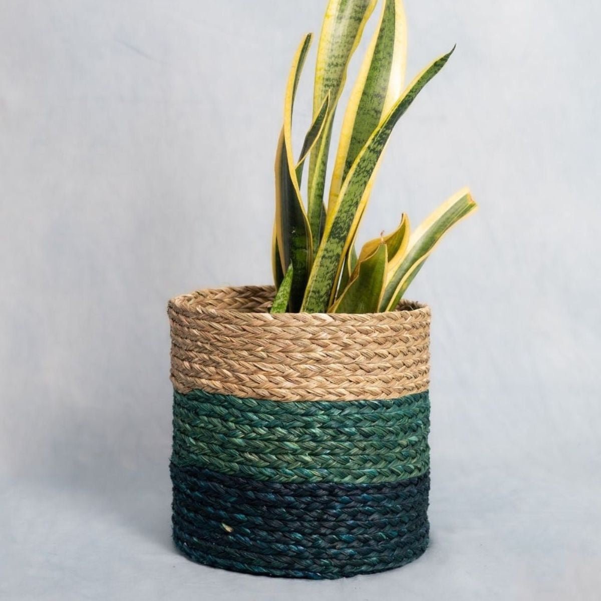 Handmade Sabai Grass Planter - Indigo