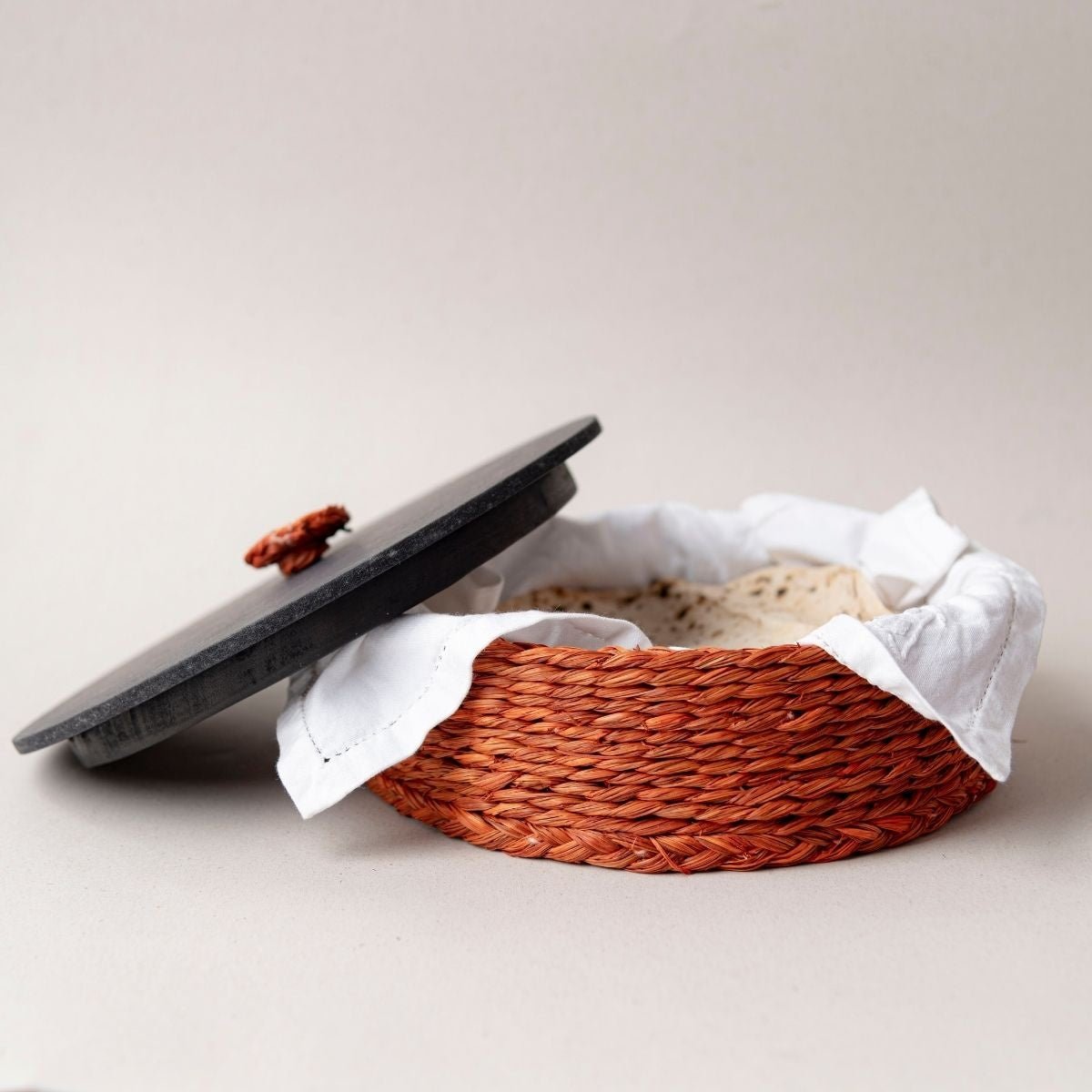 Handmade Sabai Grass Roti Box - Orange