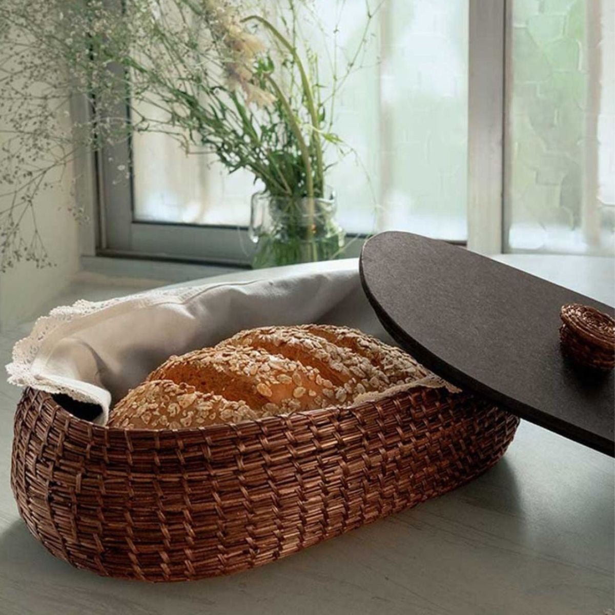 Handmade Sikki Bread Box With Lid