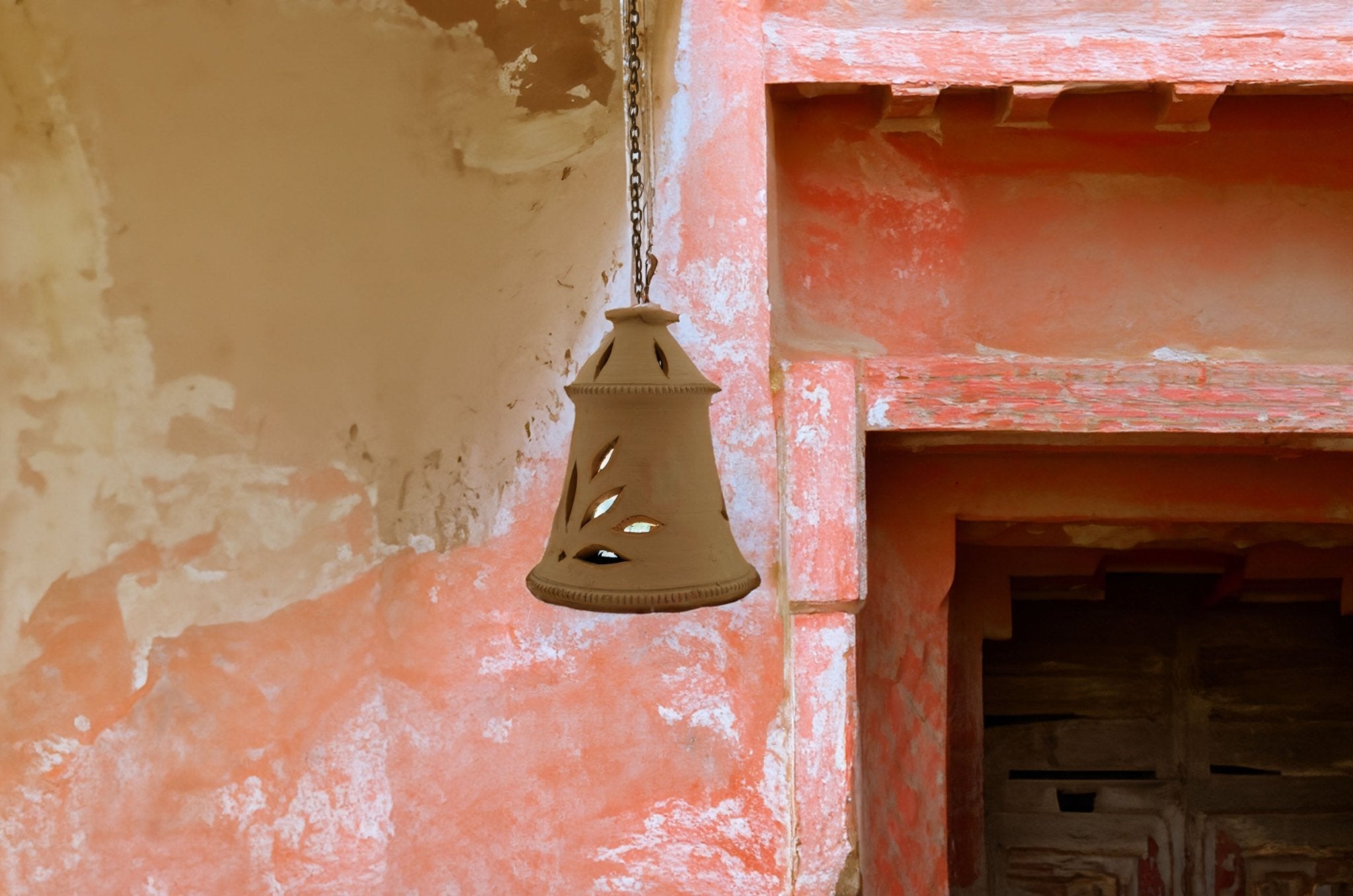 Handmade Terracotta Hanging Cutwork Diya