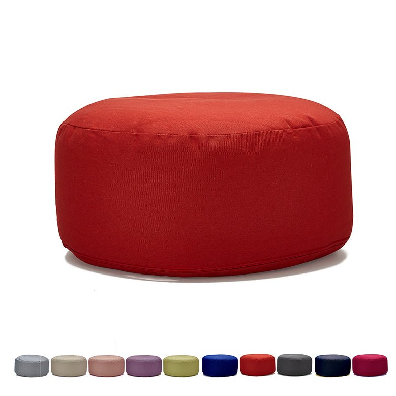 Hi-Zafu Meditation Cushion filled with Buckwheat Hulls- Red