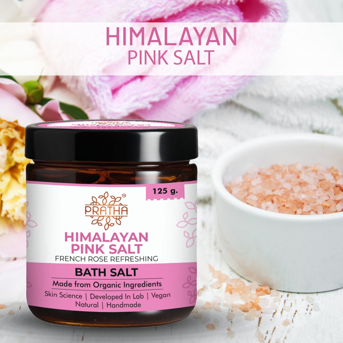 Himalayan Pink Salt | French Rose Refreshing bath salt