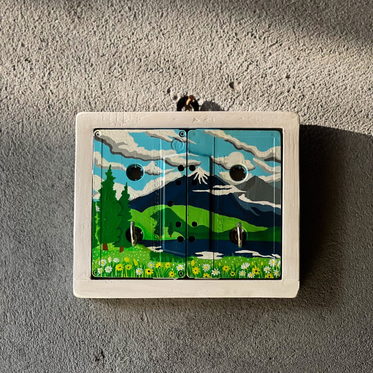 Himalayas Mini Key Keyholder | Upcycled | Audio tapes | Wanderlust | Handcrafted