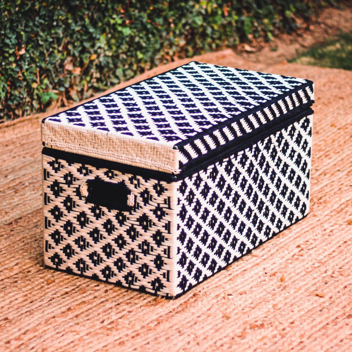 Ikkat Black & White Cotton Trunk