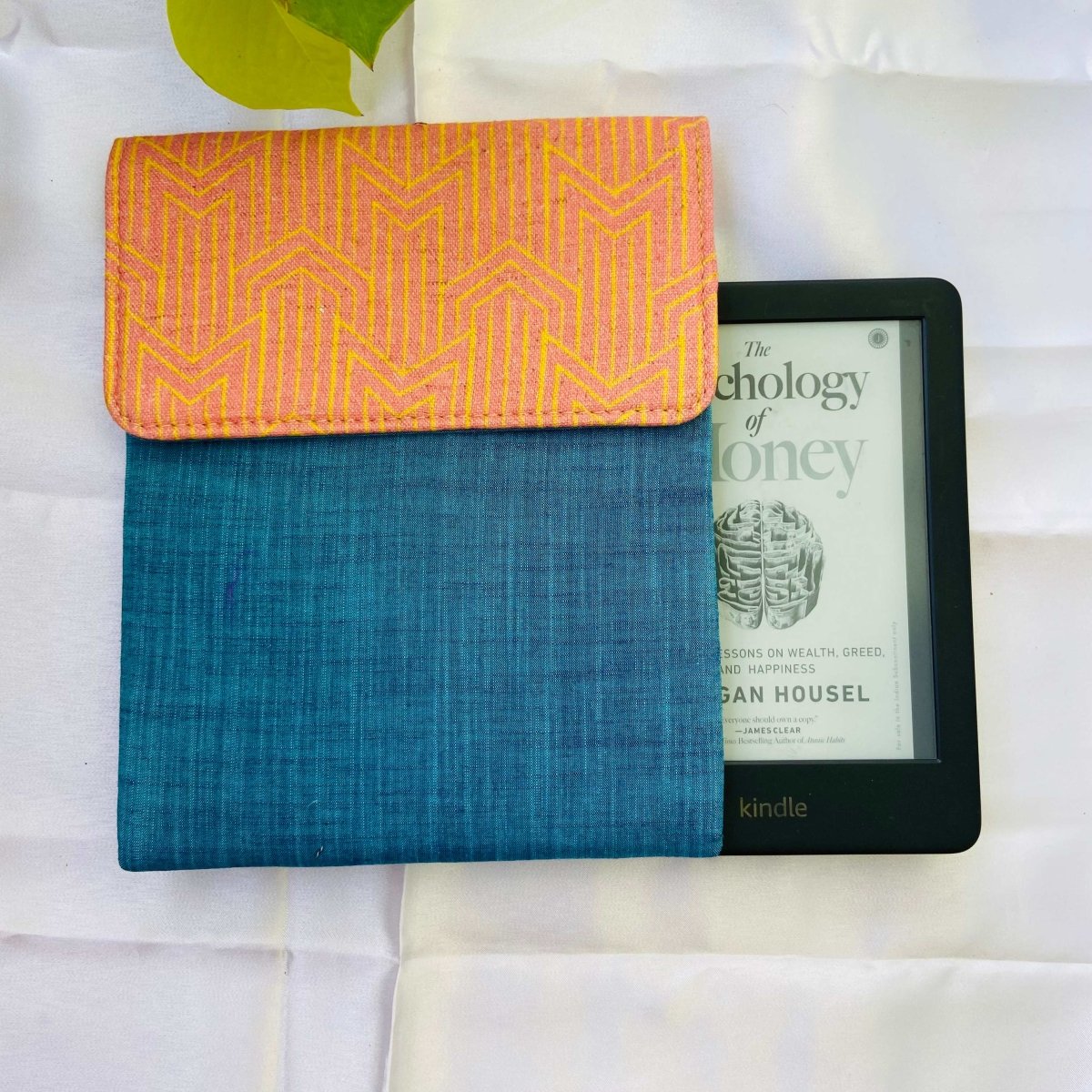 Kindle Sleeve -For Kindle Paperwhite Gen 1 to 11, Kindle Oasis, Amazon Fire Tab- Blue with Orange