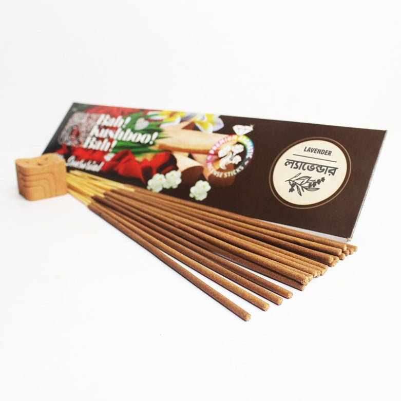 Lavender Bah Kushboo Bah Premium Sensorial Aromatic Incense Sticks (10 Packs = 400+ Sticks)