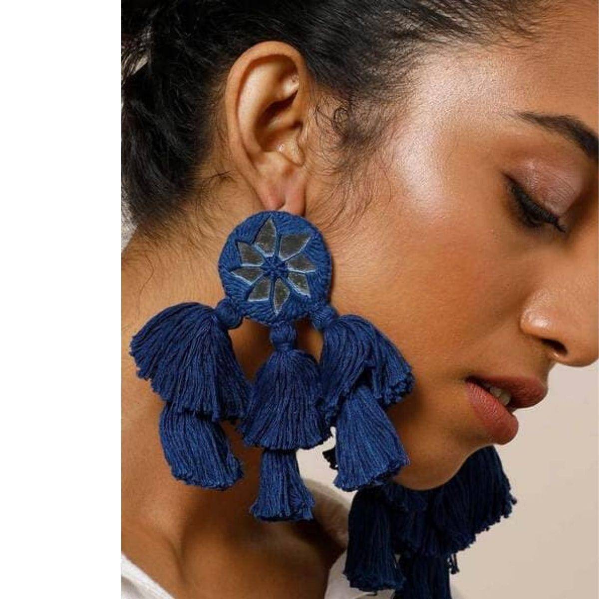 Lehar Blue Handmade Earrings