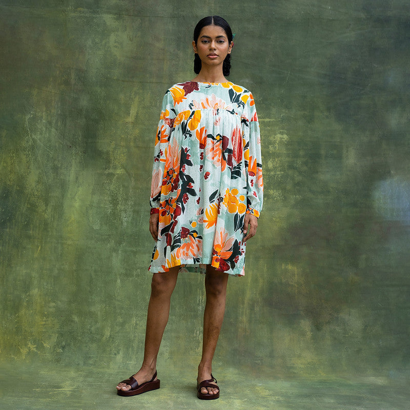 Upcycled Printed Dress | Oversized | Multicolour