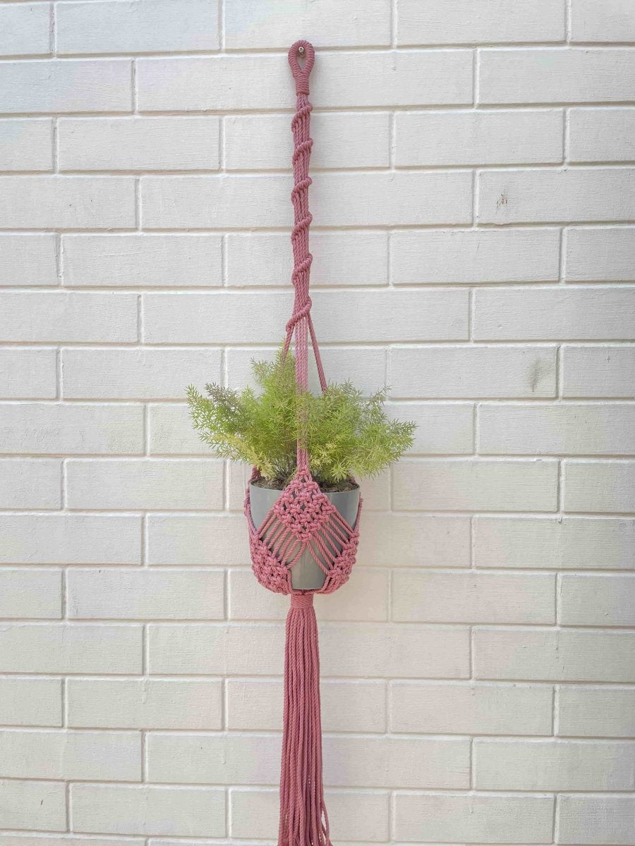 Macrame Plant Hanger Diamond Mesh