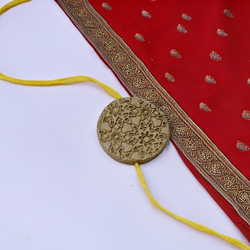 Mandala Magic Big Circle Eco-Friendly Rakhi with Free Roli & Seeds!