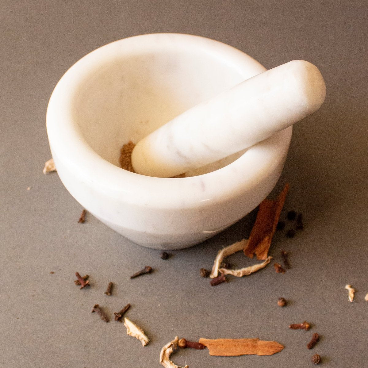 Masala Pot Marble Mortar and Pestle