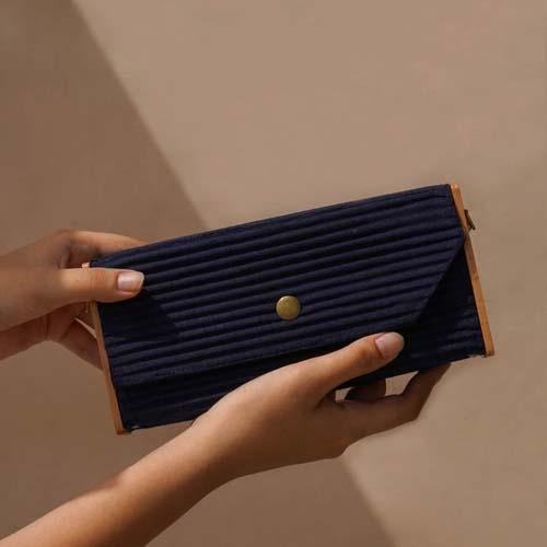 Buy Mini Clutch - Navy Blue | Shop Verified Sustainable Womens Clutch on Brown Living™