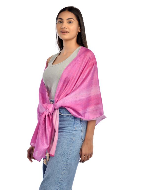 pure silk long scarf- BUBBLEGUM - House Of Prana