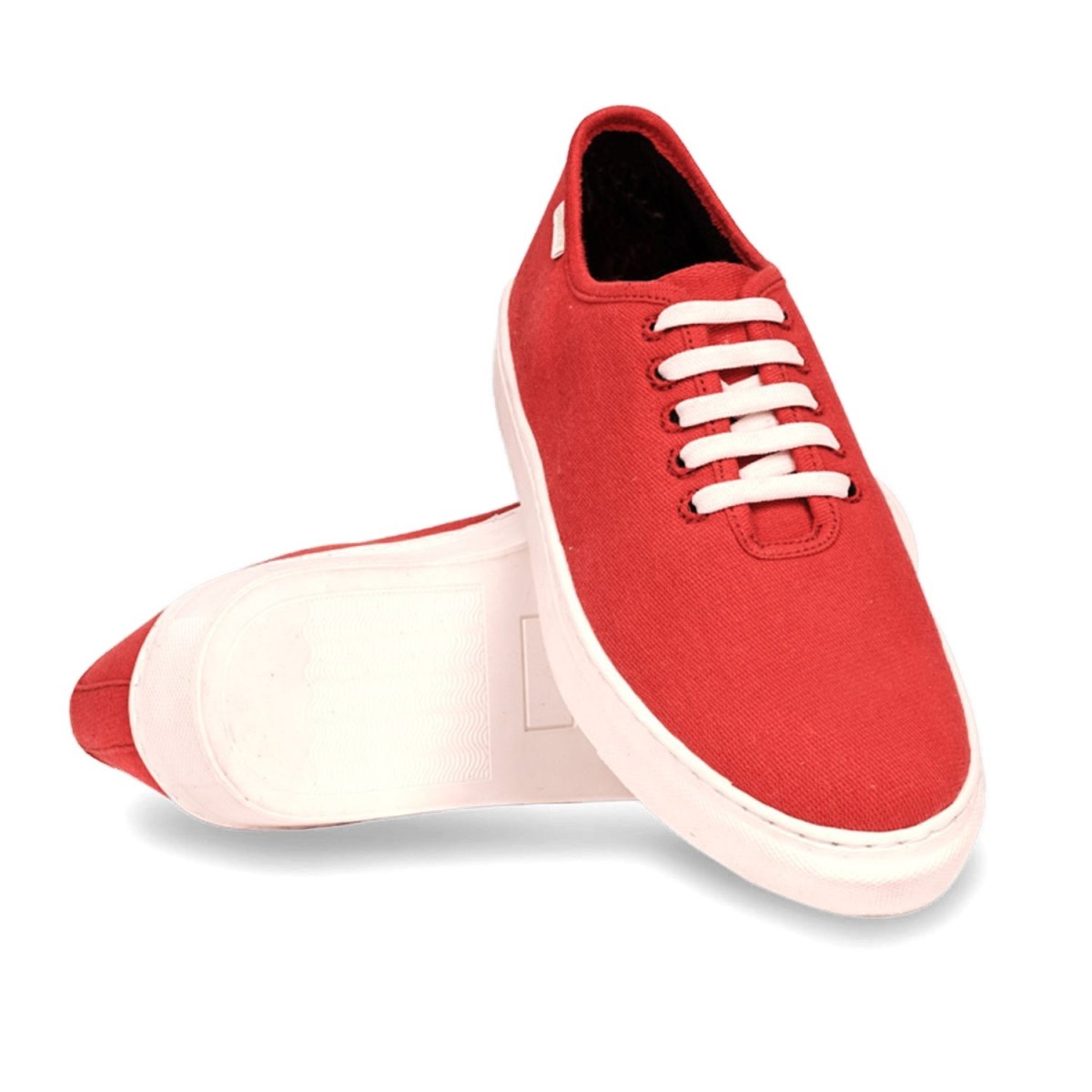 Minimal Red Mens Sneaker Lace Up