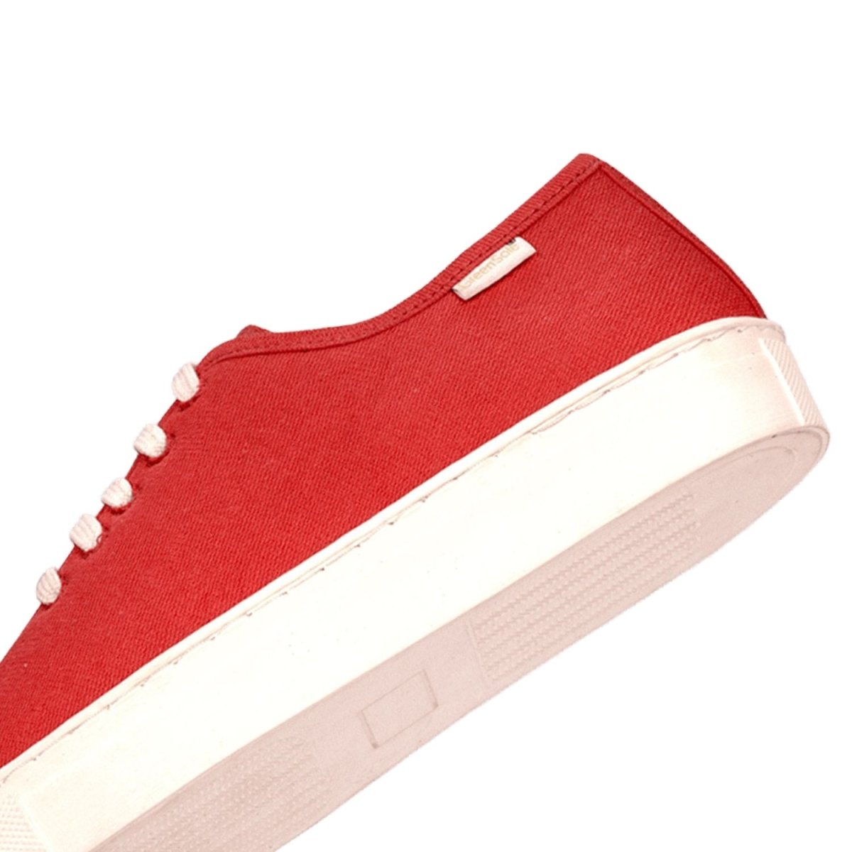 Minimal Red Mens Sneaker Lace Up