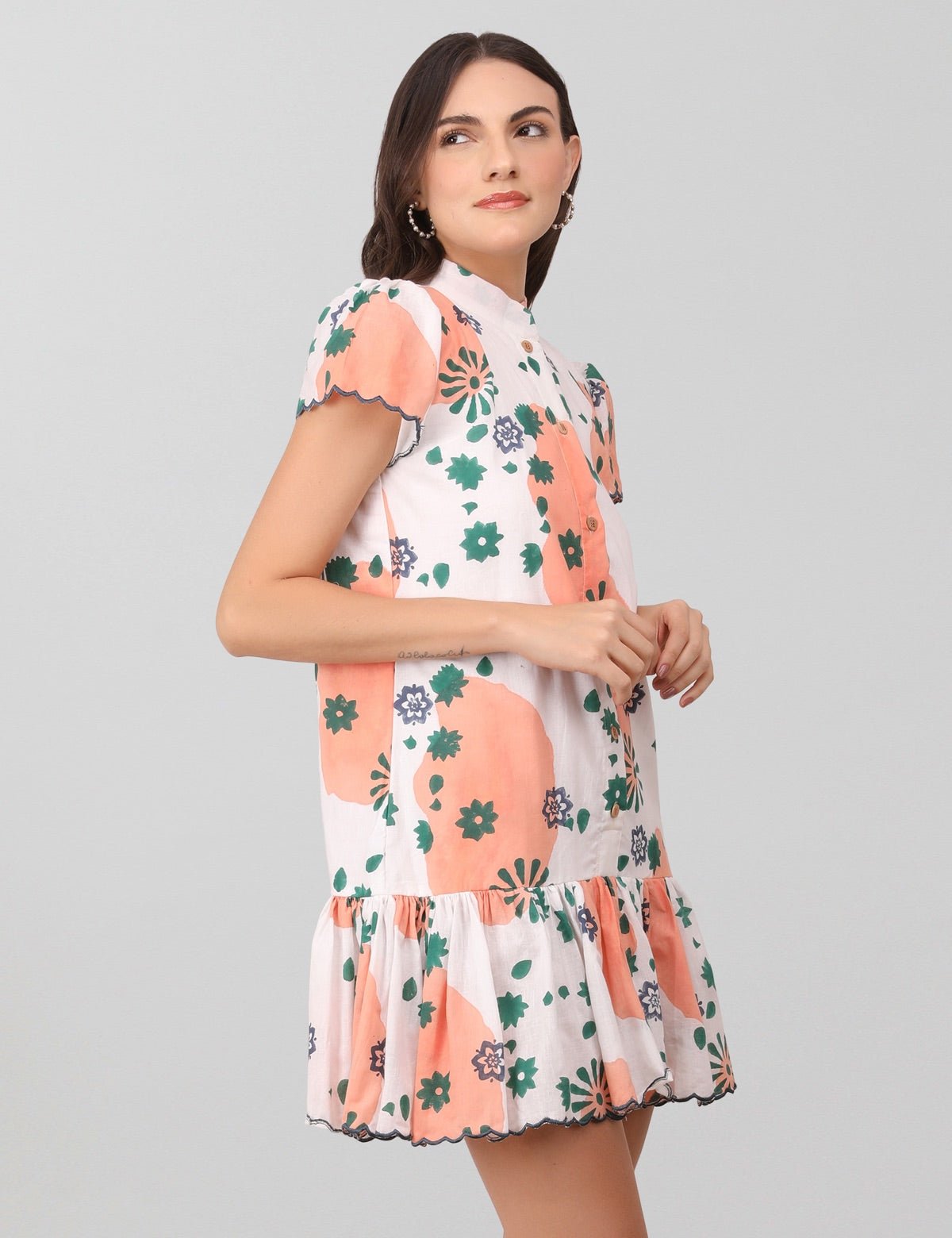 Misfit Handblock Print Cotton Dress