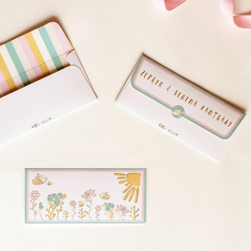 Money Envelopes - Bee Yourself | Pastel | 350 GSM Laminated Paper