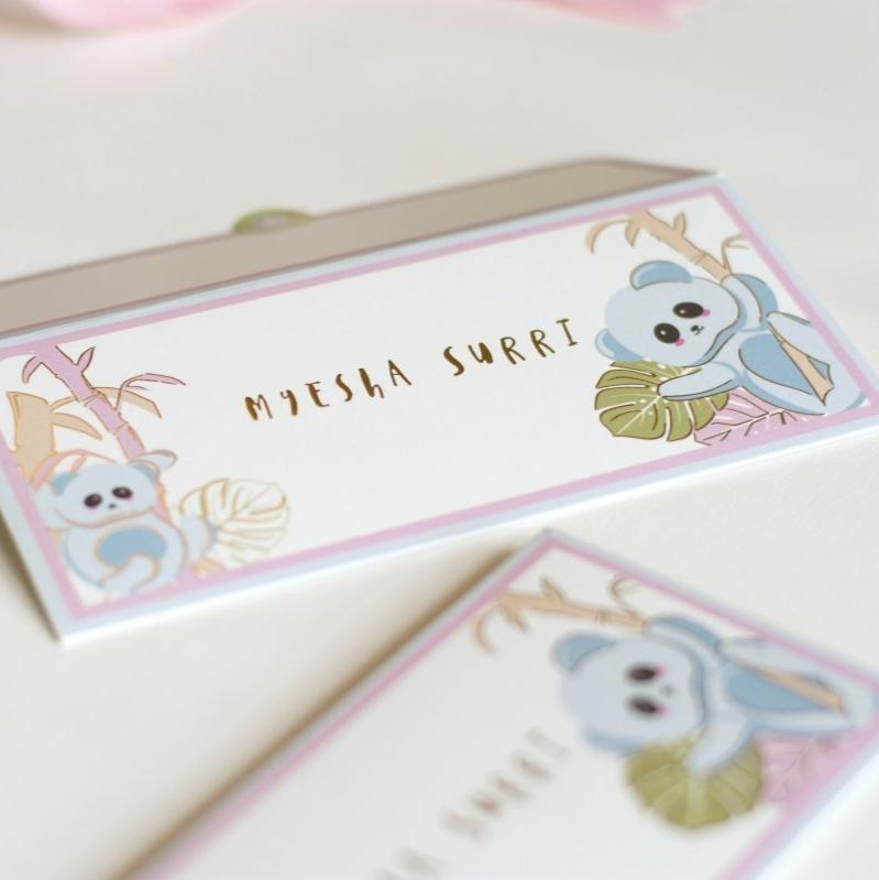 Money Envelopes - K for Koala | Pastel | 350 GSM Laminated Paper