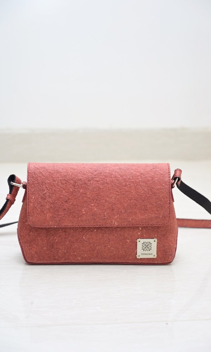 Natural Cross-Body Bag | Made of coconut leather