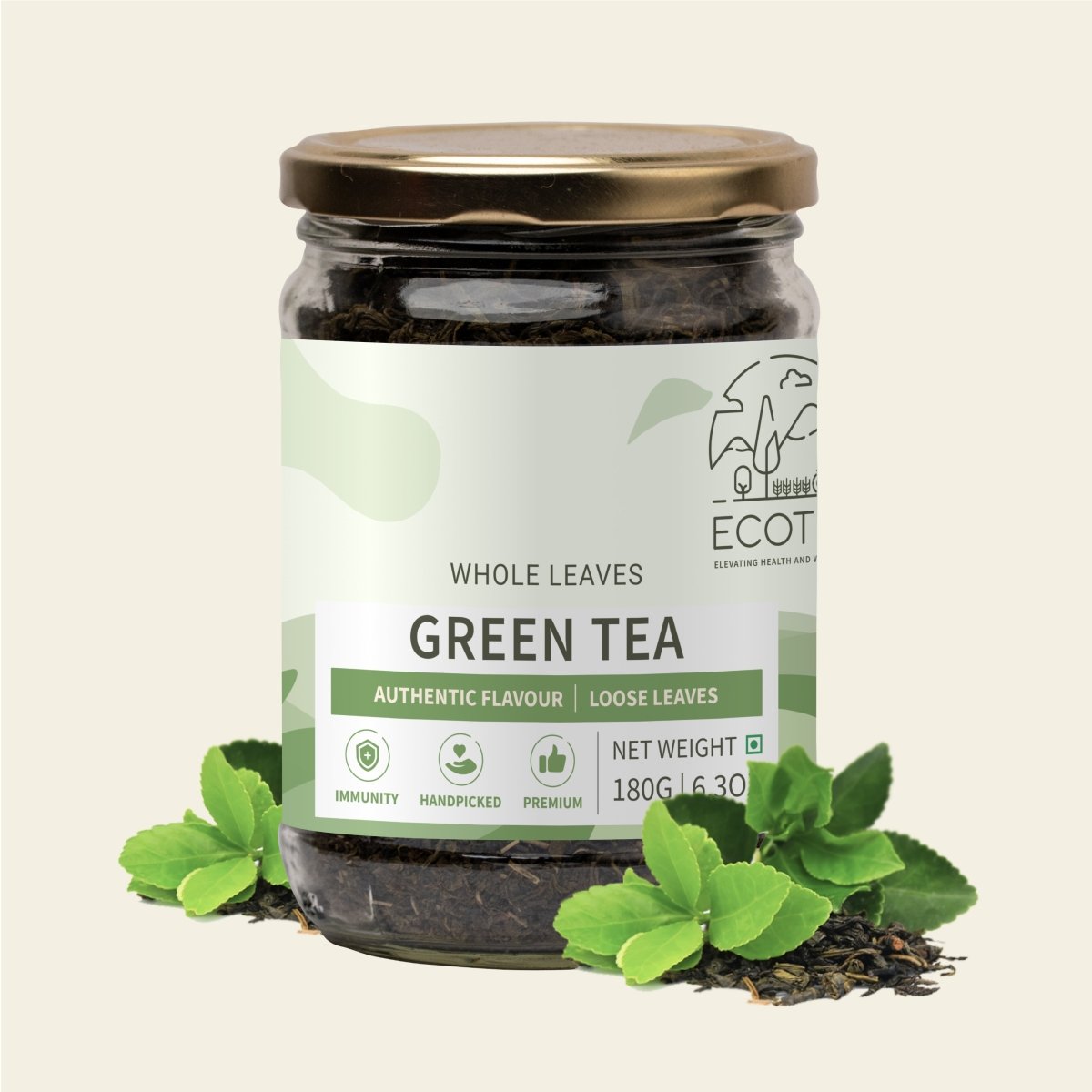 Natural Green Tea Leaves | Handpicked | 180g