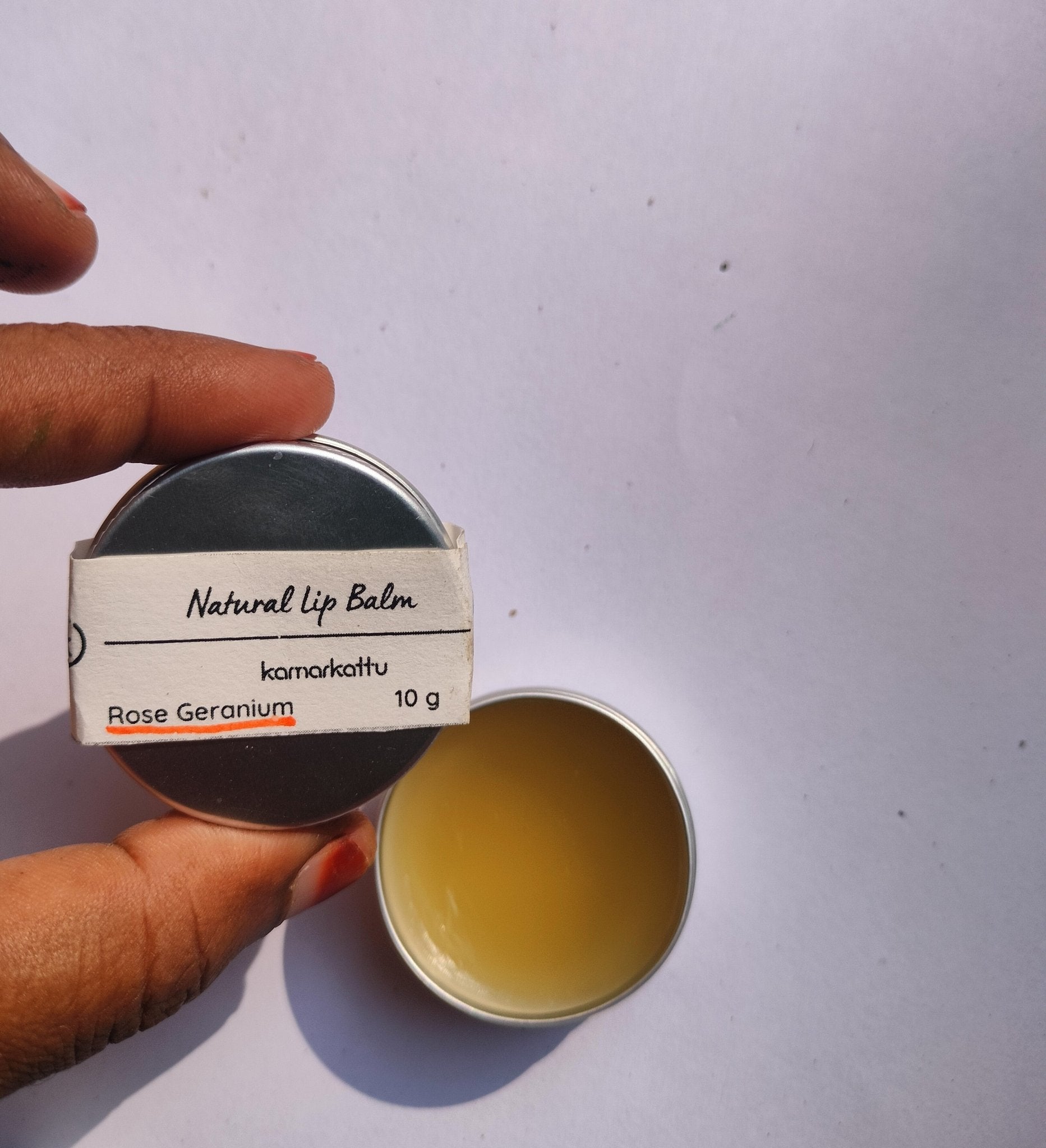 Natural Lip Balm -Rose Geranium : 10g